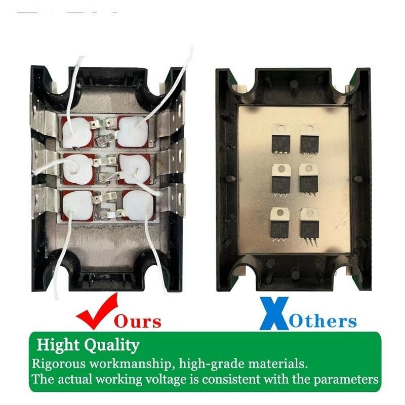 TSR  SSR-10DA SSR-40DA SSR 25A 60A 80A 100A Three Phase SSR Solid State Relay DC Control AC 480V 5-32V Input Aluminum Heatsink.