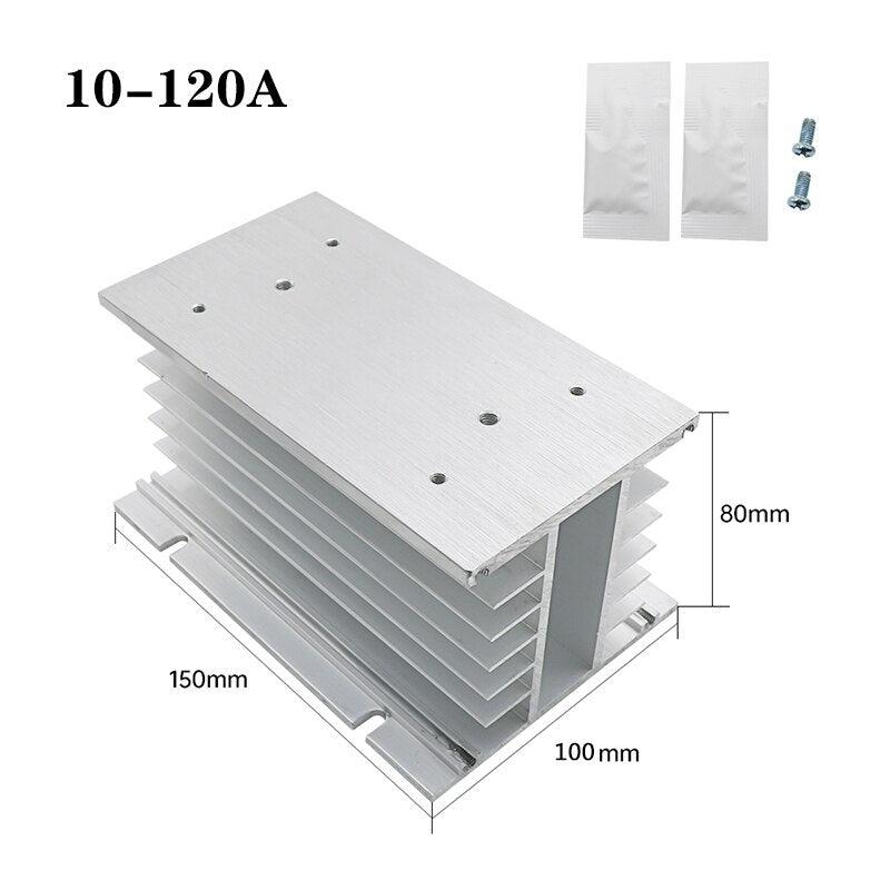 TSR  SSR-10DA SSR-40DA SSR 25A 60A 80A 100A Three Phase SSR Solid State Relay DC Control AC 480V 5-32V Input Aluminum Heatsink.