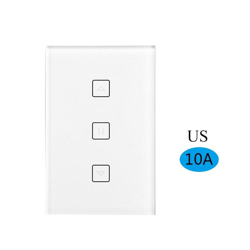 US WiFi Smart Timer Glass Wall Touch Curtain Switch Controller Roller Shutter Electric Motor TUYA Smart Life Google Home Alexa.