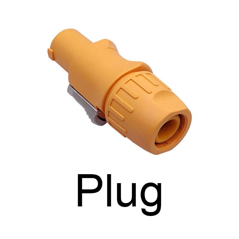 Waterproof LED 3pins power plug audio power supply plug flame-retardant industrial power connector.