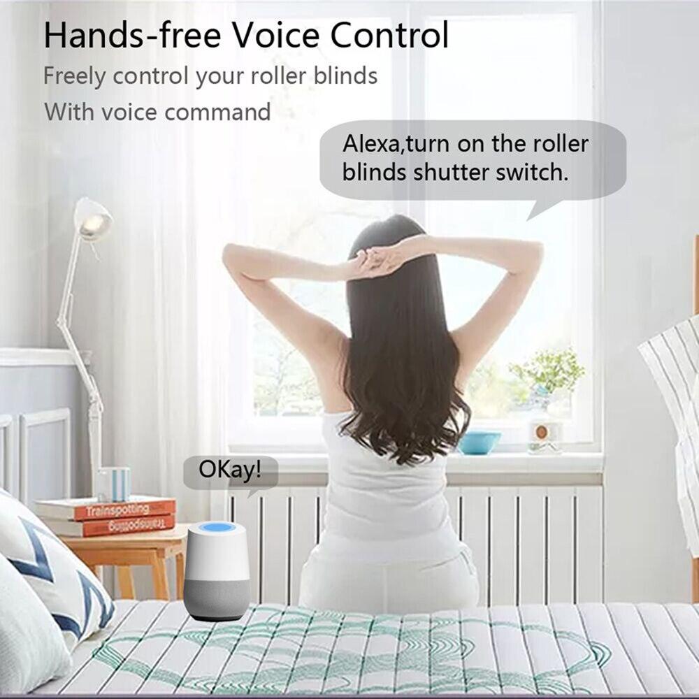 WiFi Smart Curtain Switch Module Roller Blinds Shutter Motor by Smart Life Tuya APP Remote Control Work with Alexa Google Home.