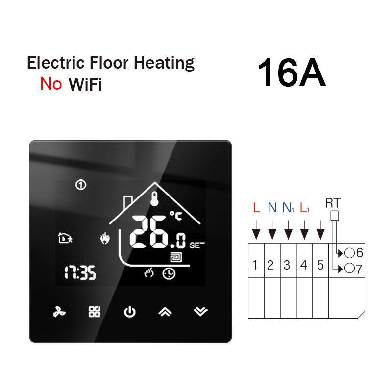 WiFi Smart Thermostat Temperature Controller Electric Floor Heating TRV Water Gas Boiler Remote Control ByTuya Alexa Google Home.