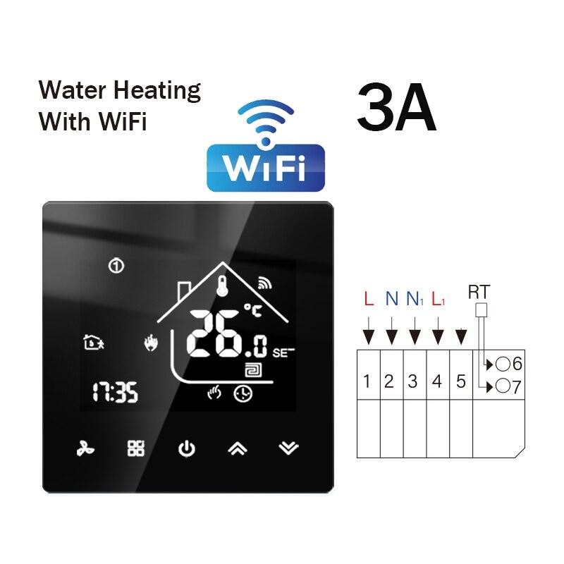 WiFi Smart Thermostat Temperature Controller Electric Floor Heating TRV Water Gas Boiler Remote Control ByTuya Alexa Google Home.