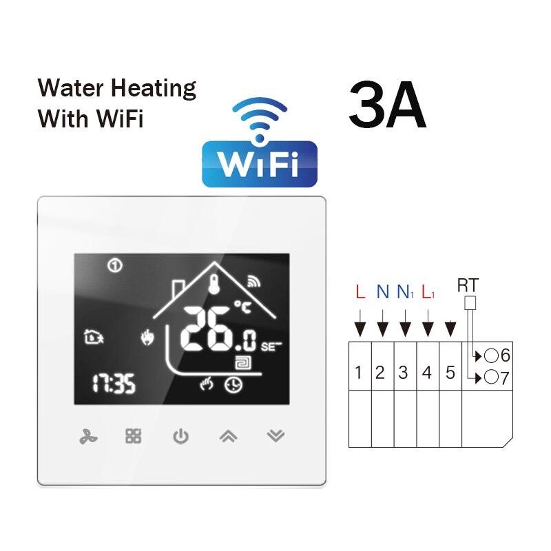 WiFi Smart Thermostat Temperature Controller Electric Floor Heating TRV Water Gas Boiler Remote Control ByTuya Alexa Google Home.