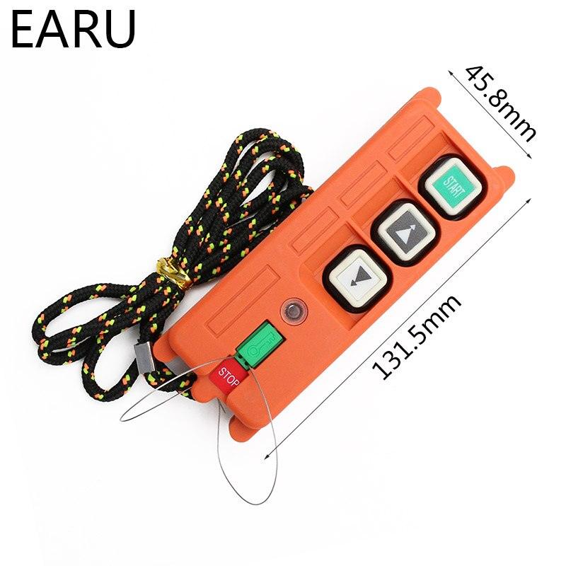 Wireless Industrial Remote Controller Electric Hoist Remote Control Winding Engine Sand-blast Equipment Used F21-2S 3 Button.