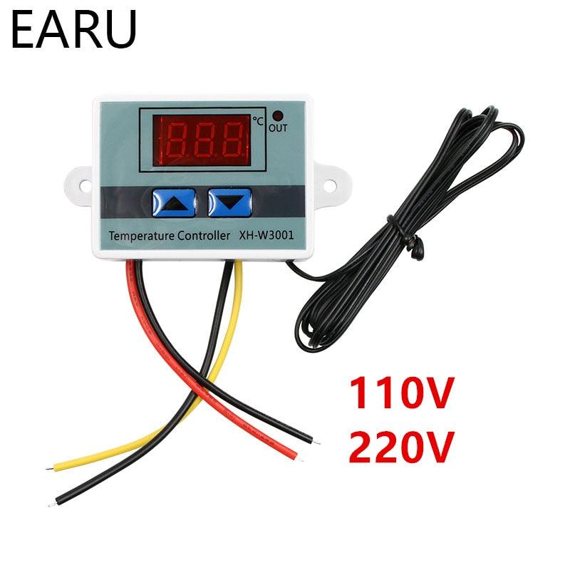 XH-W3001 10A Digital Temperature Controller 12V, 24V, 220V Quality thermal regulator Thermocouple thermostat with LCD display.