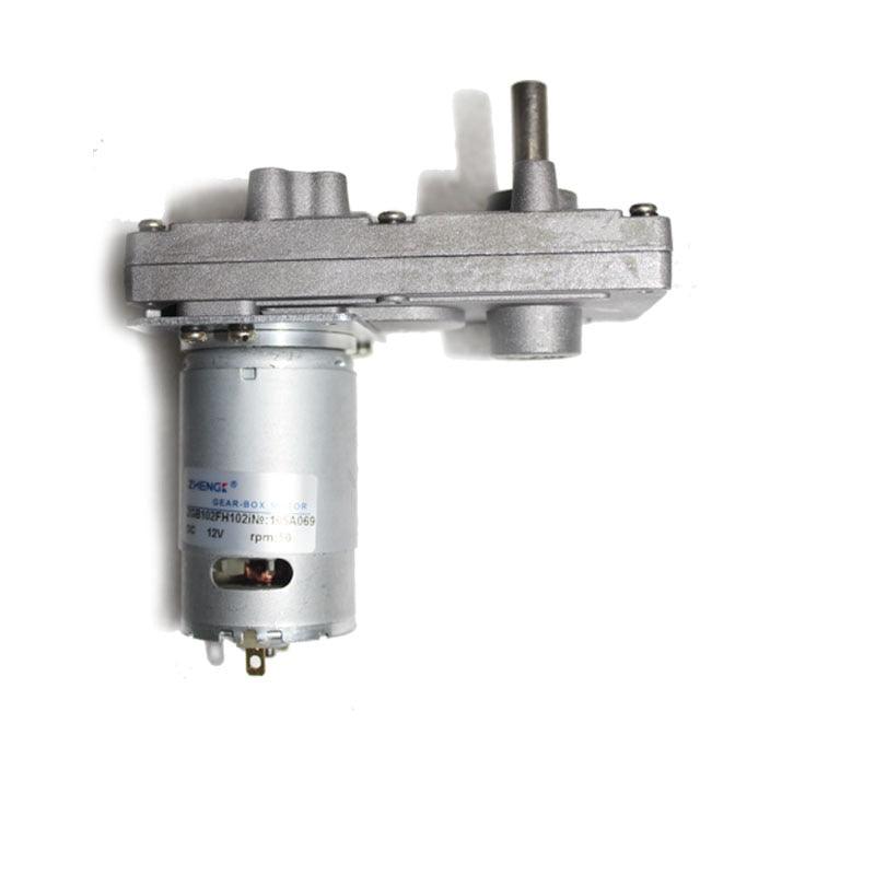 ZGB102FH DC 12V 24V motor 5/6/10/13/15/30/50/60/70/80/450RPM Worm gear motor large Torque with 555 motor.